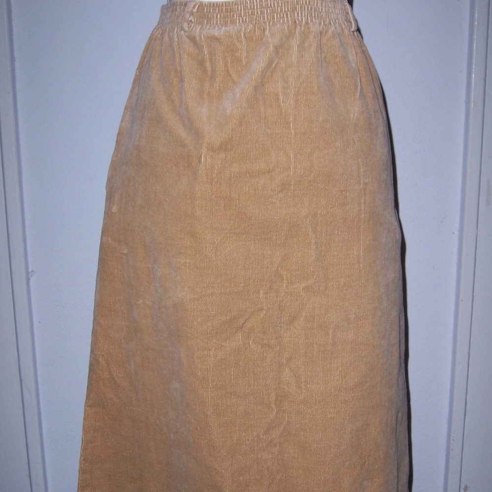 Prestige Sz 10 Vintage corduroy Skirt Tan